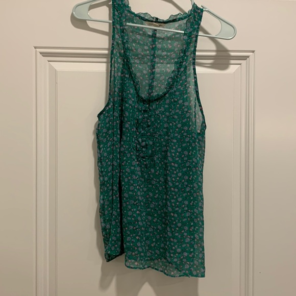 American Eagle Sheer Floral Tank Top - Picture 1 of 2